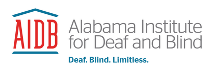 AIDB Alabama Institute for Deaf and Blind Deaf. Blind. Limitless logo